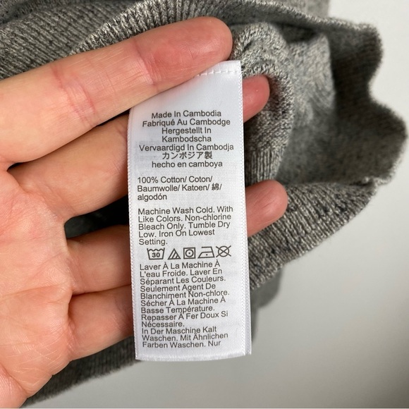 J. Crew Men's Raglan Half Zip Sweater Heathered Grey Size XL NWT - Picture 7 of 7